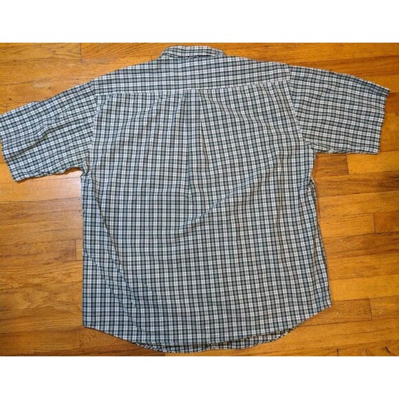 Tommy Hilfiger Shirt Mens XXL Green Plaid Pocket ButtonUp Vintage Lions Crest - Picture 7 of 8